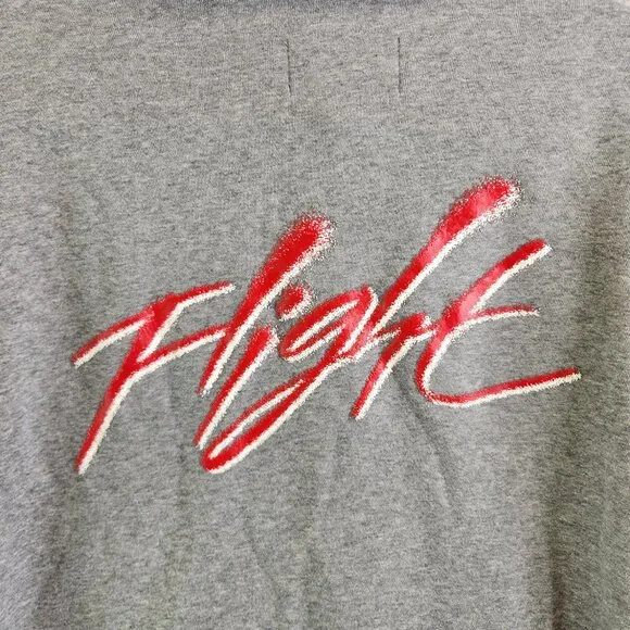 Jordan Hoodie Mens M Gray Flight Air Essentials Fleece Pullover Jumpman - Picture 5 of 14